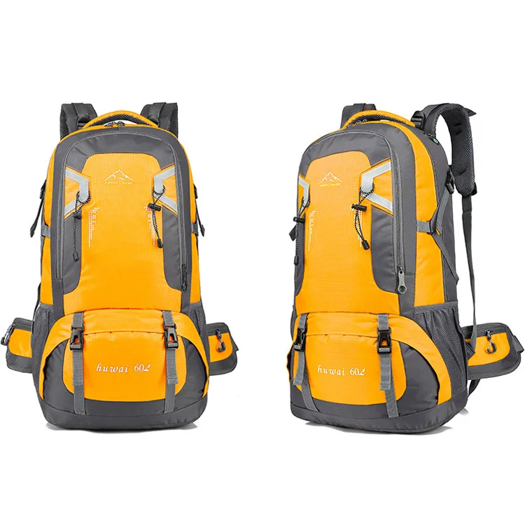 60L yellow 40л 60л Открытый походный рюкзак походная сумка водонепроницаемый альпинистский походный рюкзак спортивная сумка рюкзак для альпинизма - Цвет: 60L yellow