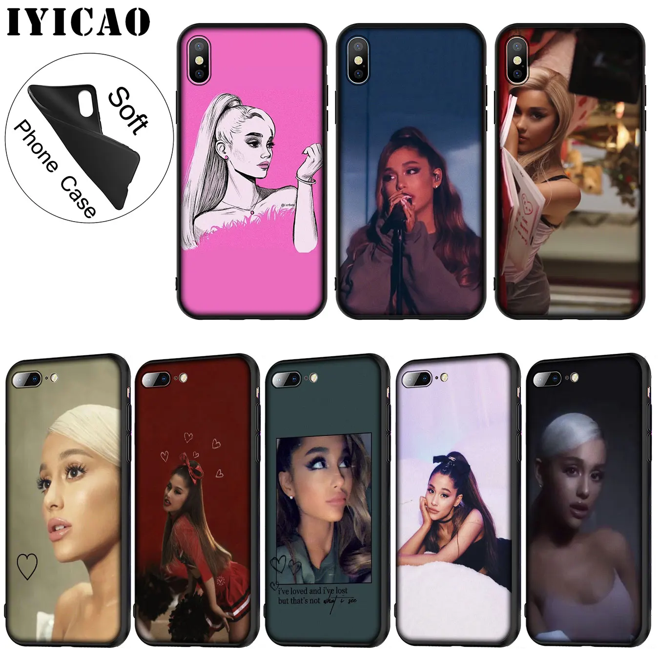 IYICAO сексуальный Ультратонкий Мягкий силиконовый чехол для iPhone XR X XS 11 Pro Max 6 6S 7 8 Plus