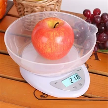 Кухонные весы 5000 г/1 г 1000 г/0,1 г, кухонные весы для диеты, Почтовые весы, измерительные весы, светодиодный Электронные весы с подносом