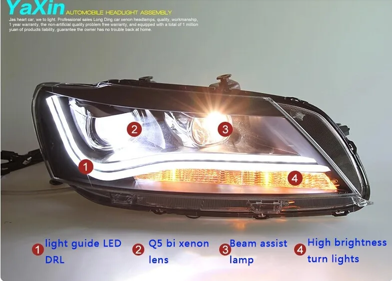 2011- для vw passat B7 головной светильник s автомобильный Стайлинг светодиодный светильник направляющая DRL Bi-xenon двойные линзы фары H7 автостоянка