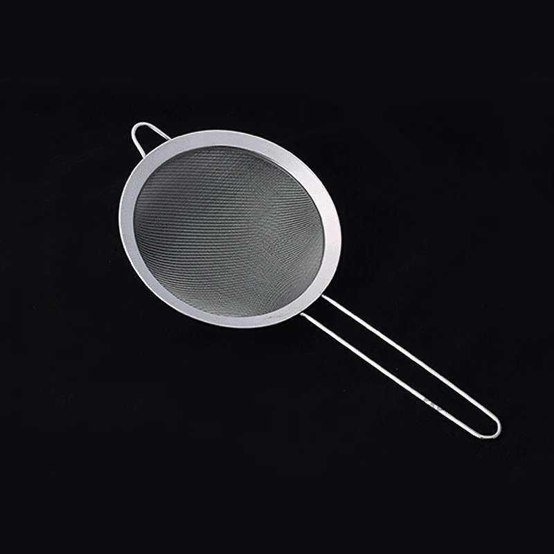 304 Stainless Steel Fine Mesh Strainer Colander Flour Sieve with Silicone Handle, Juice and Tea Strainer Kitchen Tools