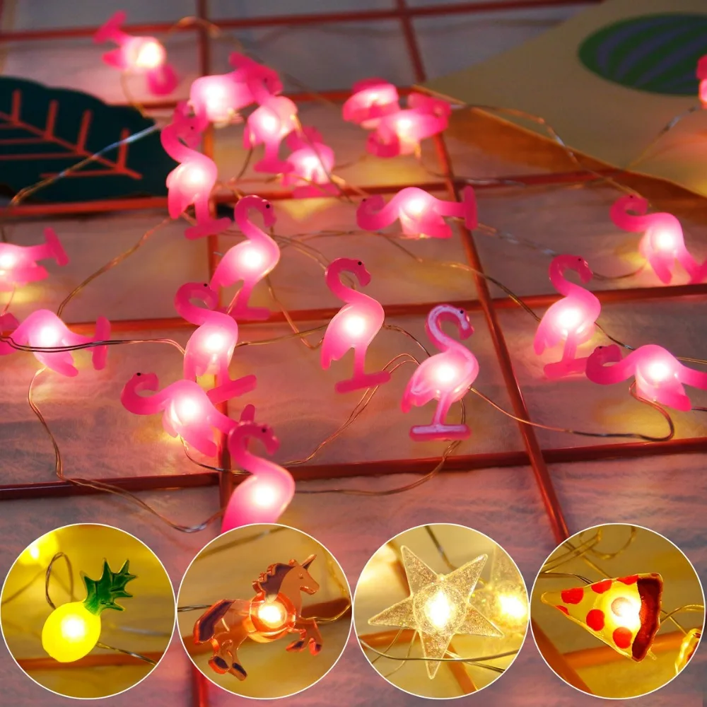 

QIFU Flamingo Party Decorations Flamingo Light Banner Tableware Decor Summer Hawaii Luau Party Supplies Wedding Birthday Decor