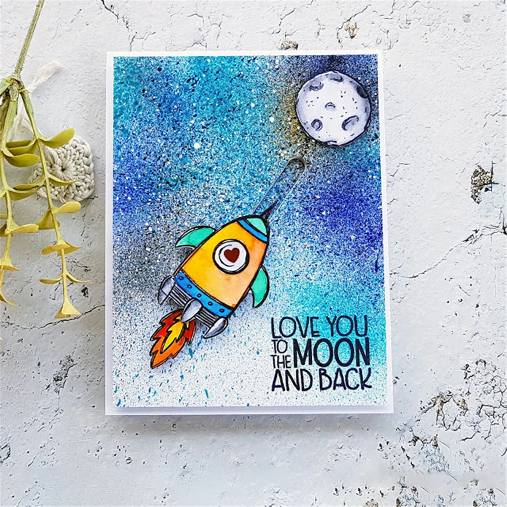 

Christmas Space Ship New Year Metal Cutting Dies Stamps Set DIY Scrapbooking Embossing Template Stencil Steel Folder Blade