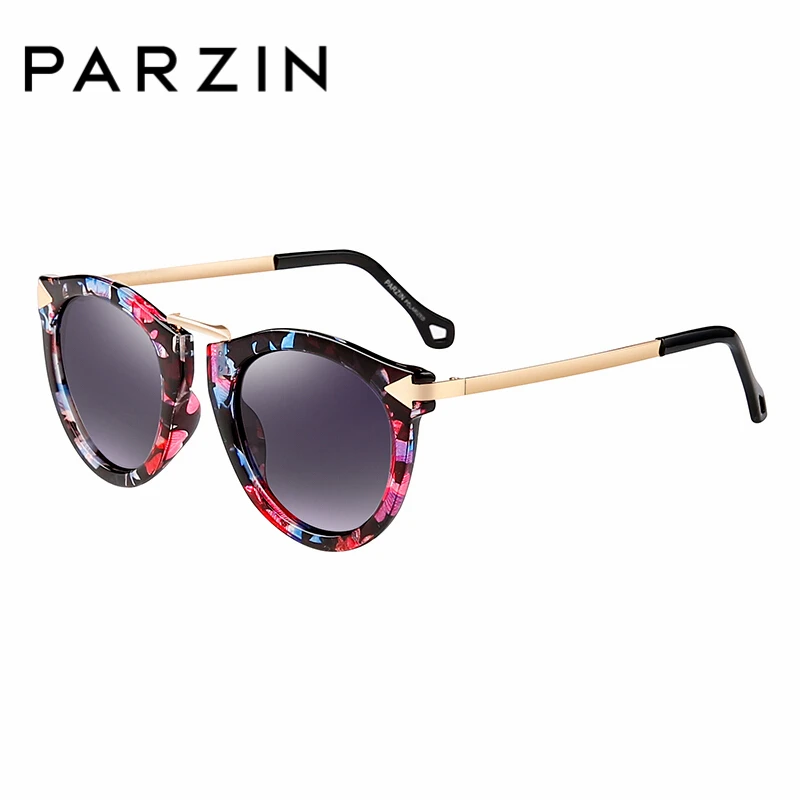 Женские винтажные солнцезащитные очки PARZIN, круглые солнцезащитные очки, женские поляризованные солнцезащитные очки премиум-класса, чехол UV Protection 400