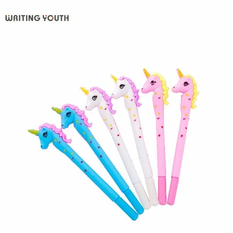 

kawaii Star month Unicorn gel pen soft pen student writing office pen Office School Supplies