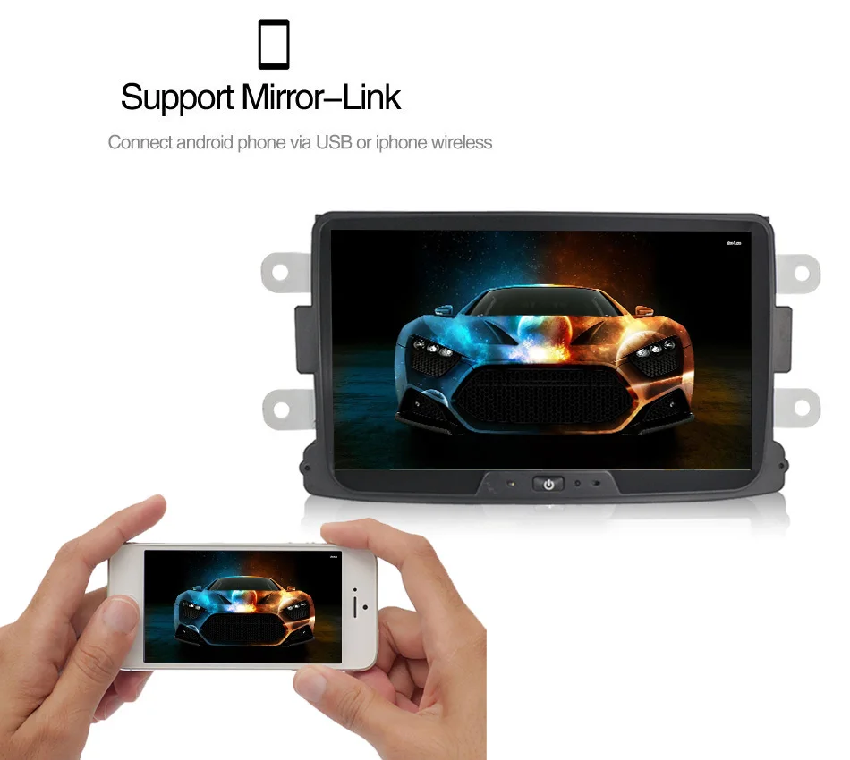 Sale HD 1024 Quad Core 2GB RAM Android 7.1 Car gps navigation DVD Player For Dacia Sandero Duster Cap tur Lada Xray 2 Logan 2 17