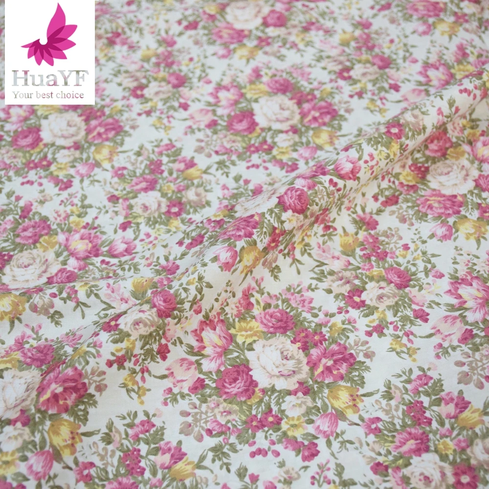 Новое поступление Цветочная пасторальная Цветочная саржевая Ткань DIY для детского постельного белья потертая шикарная занавеска telas ткань