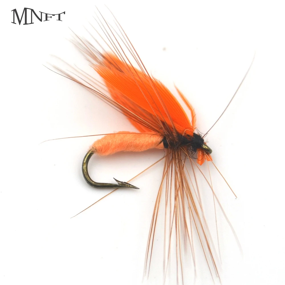 MNFT 10PCS Orange Fairy Little Fly Bait Freshwater Fly Fishing Trout Lure  12# Dry Hook Fly Lures - AliExpress