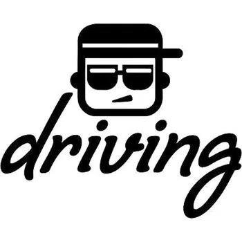 

20X16.3CM COOL GUY DRIVING Funny Vinyl Decal Motorcycle Car Sticker