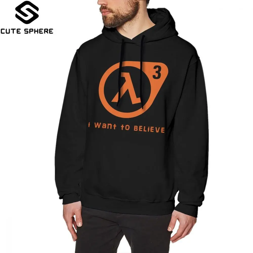 

Half Life Hoodie Half Life 3 I Want To Believe Hoodies Loose Over Size Pullover Hoodie Long Length Cotton Nice Mens Grey Hoodies