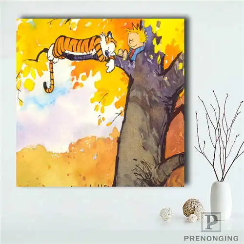 Пользовательские calvin_and_hobbes(1) плакат-папиль-де Мандала Печатный постер ткань настенное искусство для декора гостиной#19-01-15-145