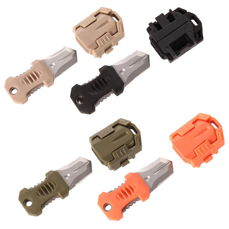 Molle EDC Gear Mini Beetle Multifunction Stainless Steel Knife Outdoor Camping Survival Pocket Tools Webbing Buckle