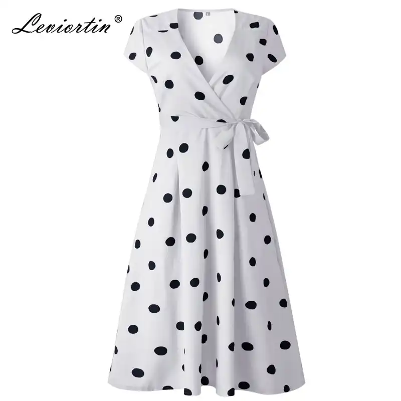 designer polka dot dress