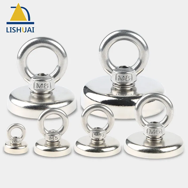 

LISHUAI Strong Circular Neodymium Recovery Magnet/Deep Sea Salvage Round Magnet/Treasure Hunting Tool/Coin Picking