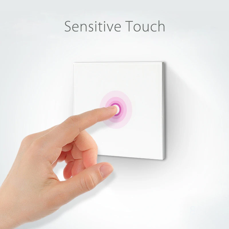 

Yobang Security 2.4G WiFi Smart Touch Switch APP Wireless Remote Light Wall Switch waterproof Panel Works With Alexa Google Home