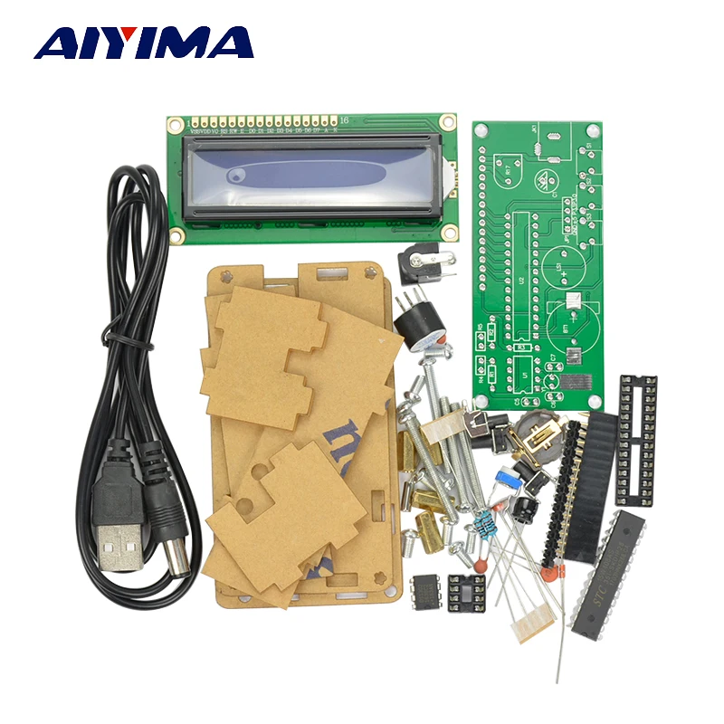 Многофункциональные электронные часы Aiyima 5В LCD1602 набор микроконтроллеров 51 го
