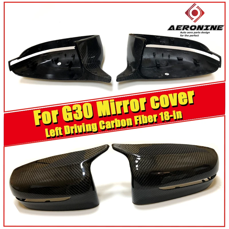 

1 Pair Rearview Mirror Cover Cap Housing Left Driving Carbon Black For BMW G30 5 serier 520i 530i 535iGT Mirror Cover 2018-in