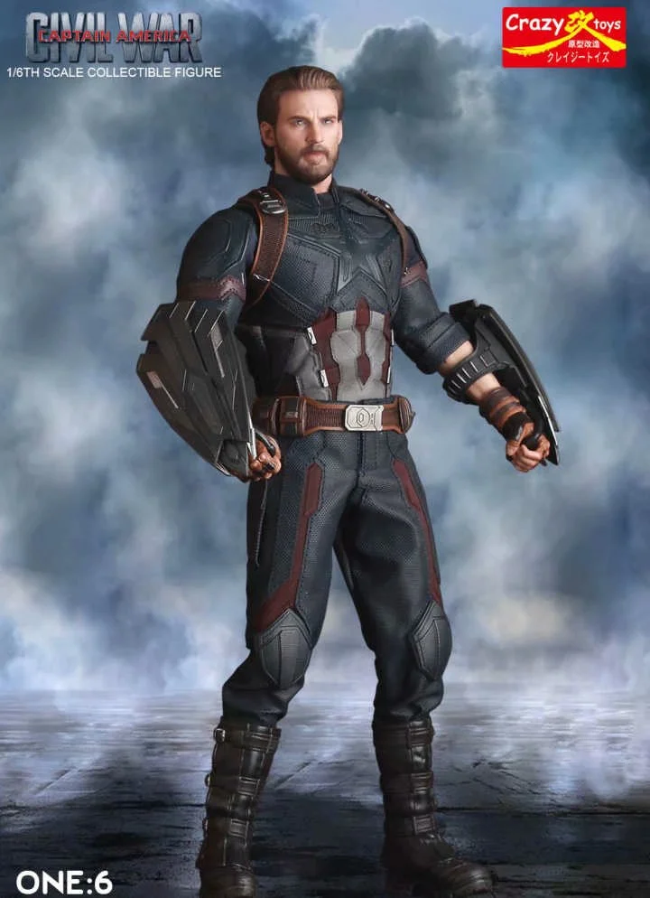 Loucos Brinquedos Marvel Avengers Capitão América Estátua Pvc Action Figure Collectible Modelo Toy 28cm 6 Cheap Figuras de ação