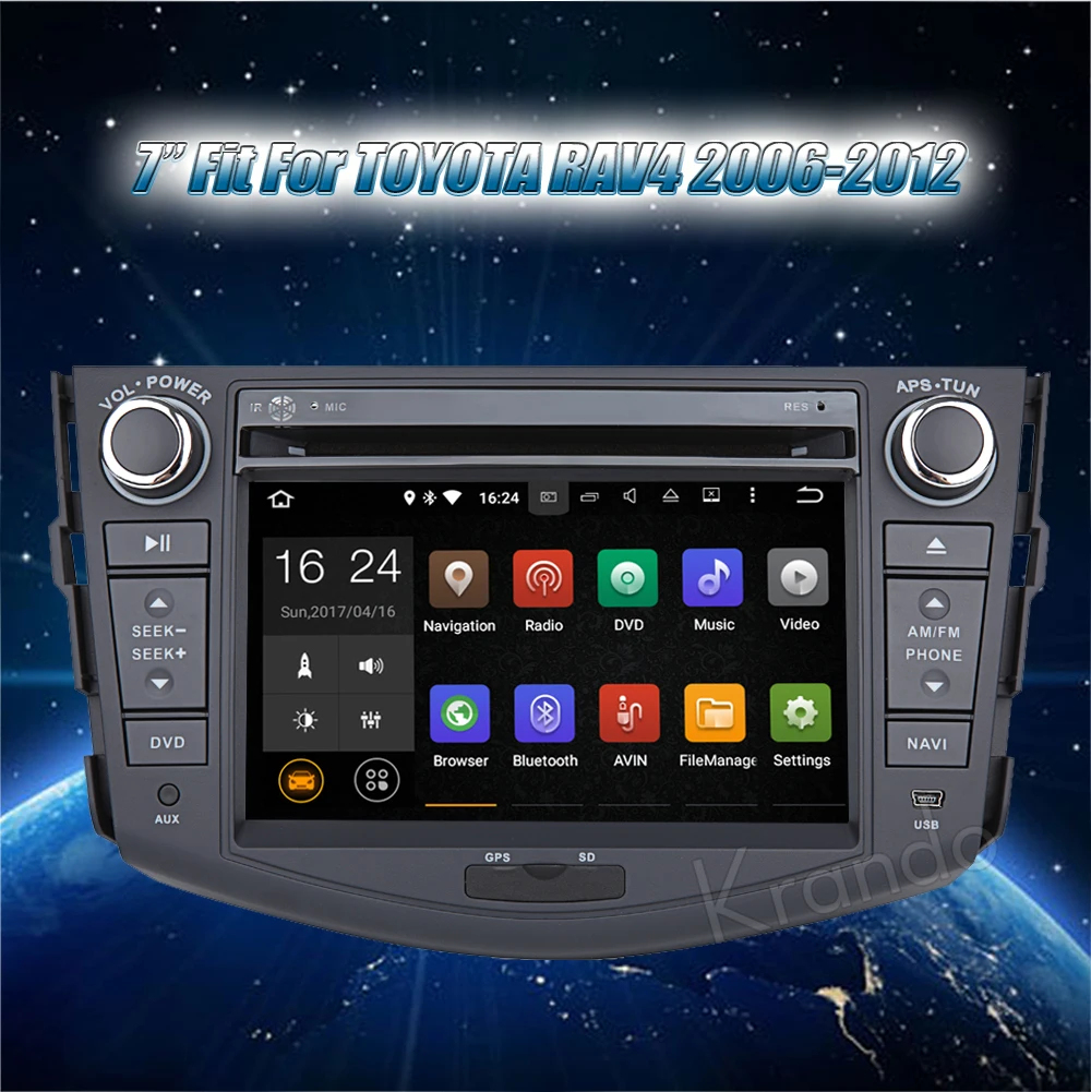Krando android car stereo navigation system for toyota RAV4 2006-2012  car dvd player multimedia system (2)
