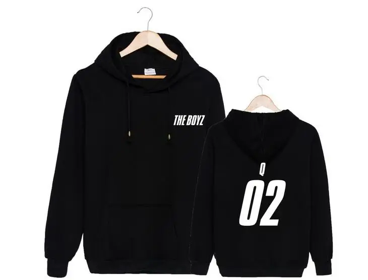 Kpop boyz альбом начала имя члена печать черный/белый пуловер с капюшоном на осень-зиму унисекс флис k-pop толстовка