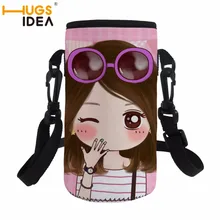 HUGSIDEA милые девушки Спорт Кемпинг Аксессуары Вакуумная чашка мягкий неопрен 550 мл портативная прочная оболочка для бутылки сумка 1 шт. чашка сумка