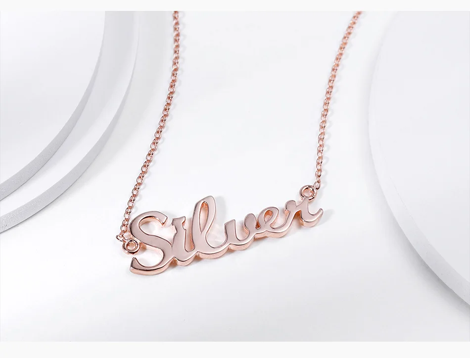 Ожерелье из стерлингового серебра 925 пробы на заказ, ожерелье ручной работы для женщин, индивидуальный подарок для нее
