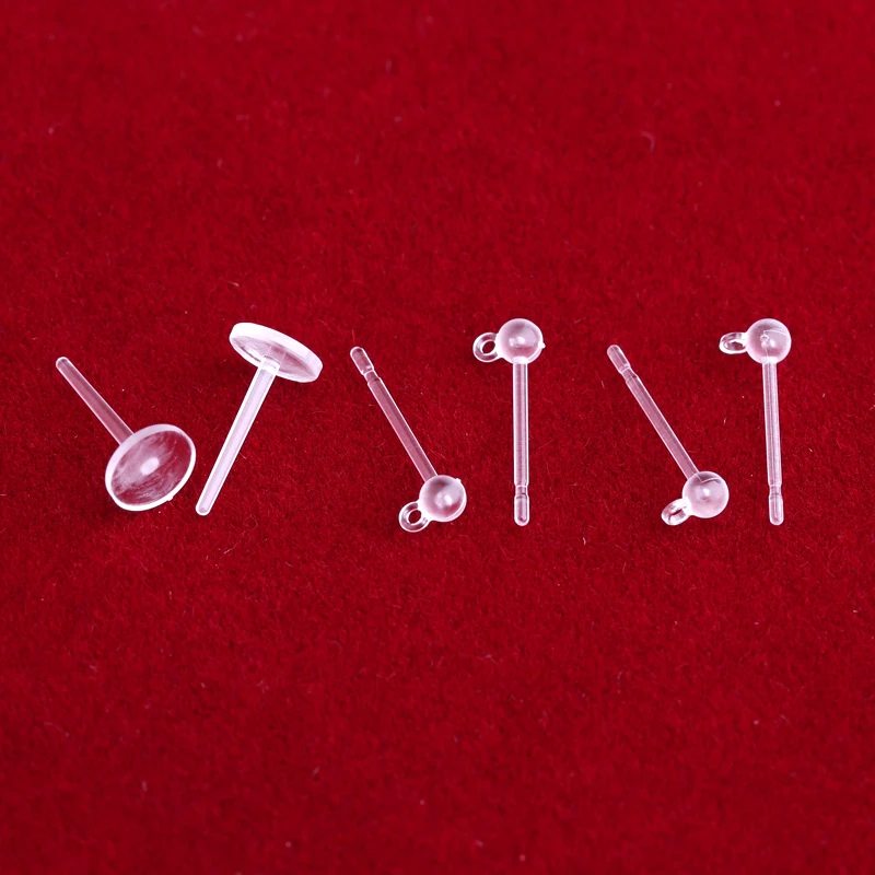 

Resin earrings Female T ear Transparent Invisible Prevent allergy Horizontal/vertical hanging hole Patch Hand made diy ear acces
