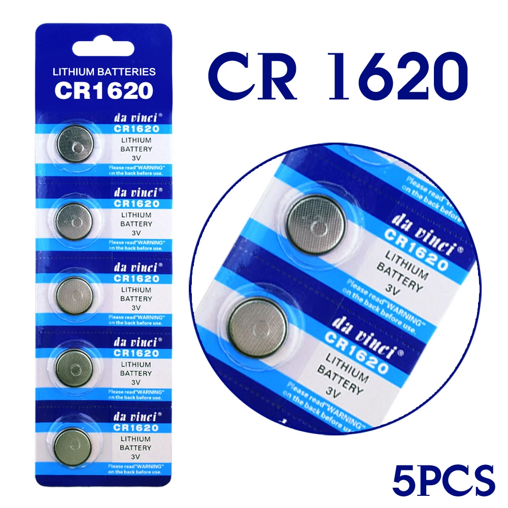 AE Button battery 5 Pcs 3V Lithium Coin Cells Button Battery CR1620