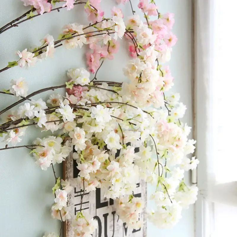 

Cherry Pear Flower Head Artificial Flowers Bouquet Shopping Mall Green plants Home Decoration Living Room Crafts Fake Flowers