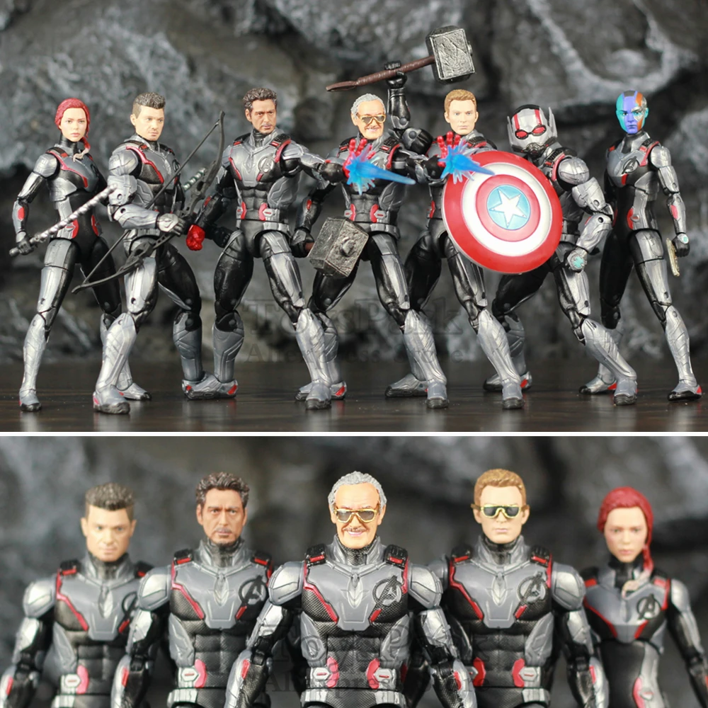 

Marvel Legends Avengers 4 Endgame Quantum Suit Team 6" Action Figure Stan Lee Tony Stark Captain America Nebula Thor Ant Man Toy