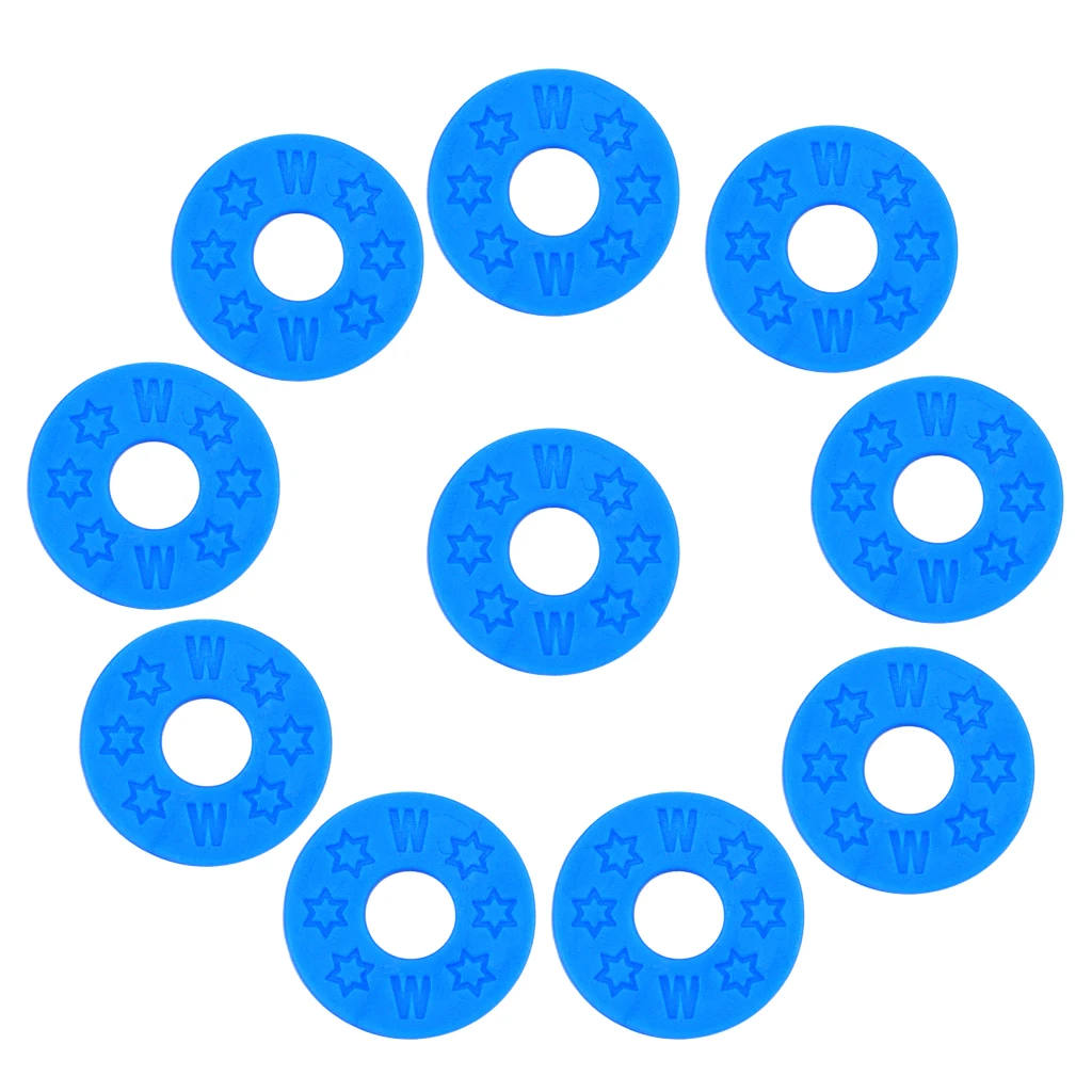 10 Pieces Acoustic Electric Guitar Bass Strap Block Rubber Safety Strap Lock Washer Gasket Cushion