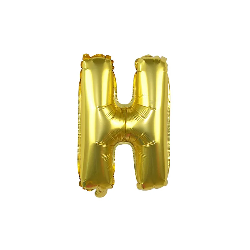 1 шт. 16 дюймов Алфавит цифры шары матовые золотые фольгированные шары для свадьбы День рождения украшения для детских игрушек Детский душ воздушный шар - Цвет: H