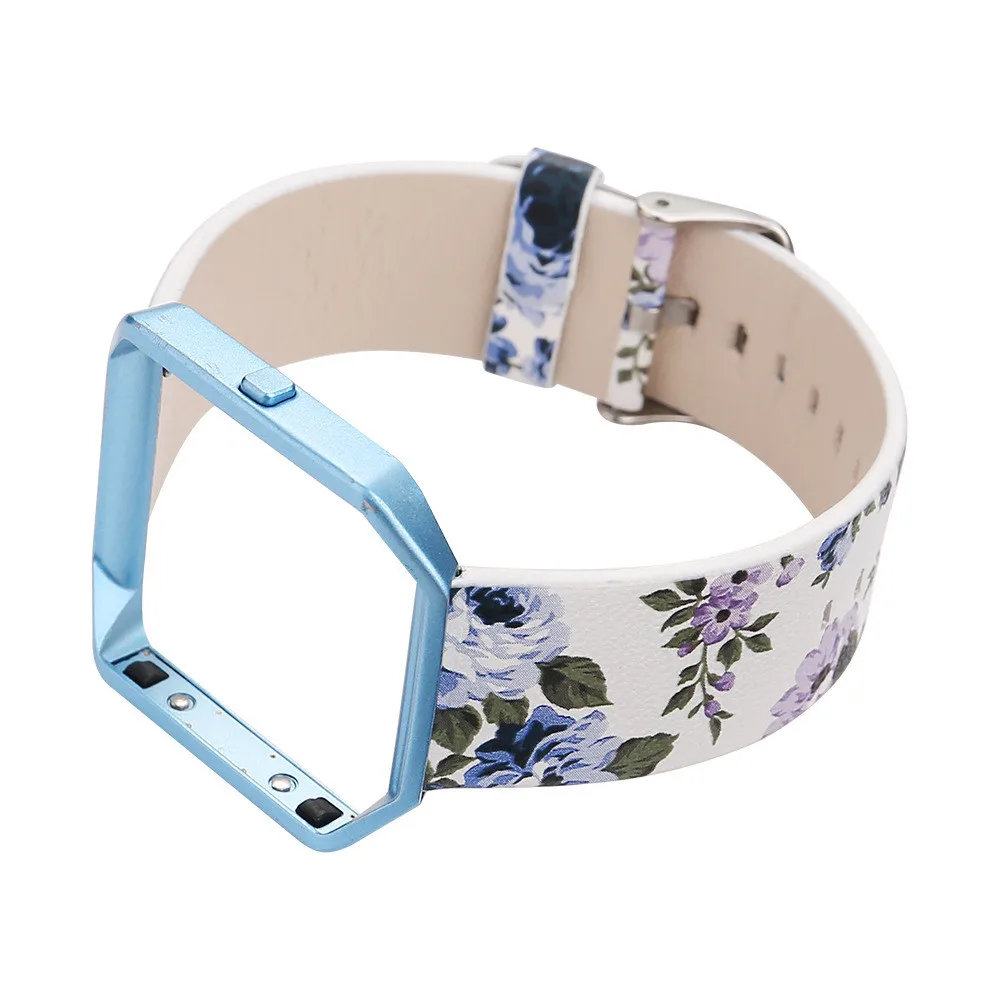 Браслет для Fitbit Blaze Band с рамкой полосы кожаный протектор чехол из нержавеющей стали ремни для Fitbit Blaze ремень с рамкой