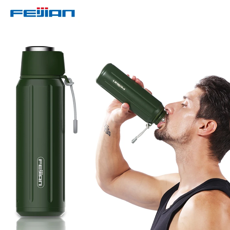 

FEIJIAN 600mL Thermos bottle Double Wall Vacuum Insulated Water Bottle Travel Mug Coffee Cup camping Flasks sports thermomug