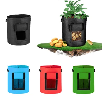 

17L/30L/40L Balcony Bonsai Grow Bags Non-woven Fabrics Planting Green Bag for Home Garden Vegetable Carrot Potato Planting