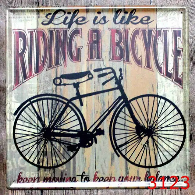 30x30cm Vintage Rideing A Bike Home Decor Tin Sign For Wall 30x30cm Vintage Rideing A Bike Home Decor Tin Sign For Wall Metal Art