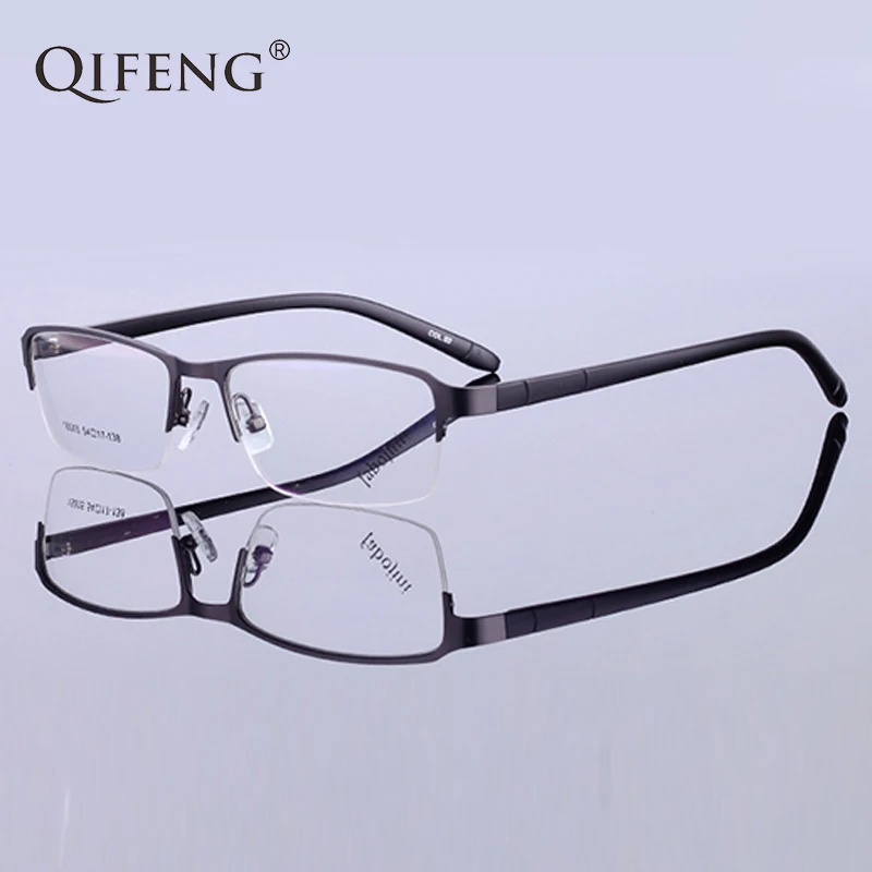 

QIFENG Spectacle Frame Eyeglasses Men Korean Computer Optical Myopia Glasses Frame For Male Transparent Clear Lens Eyewear QF159