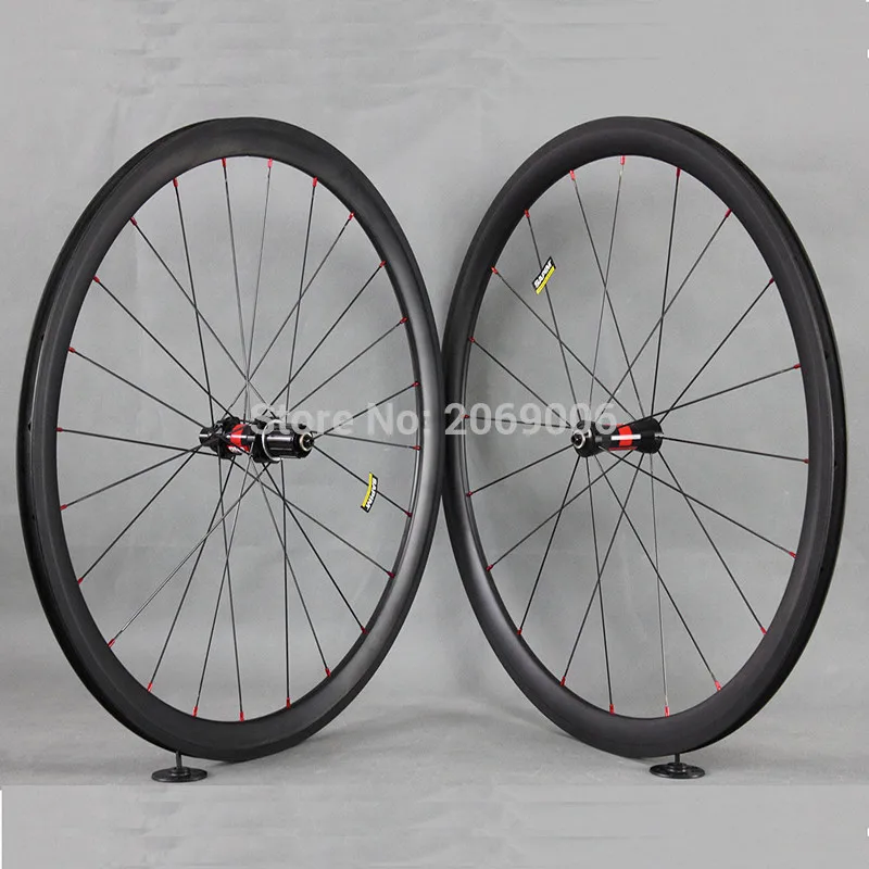 Best White Red C50 logoUD 12K 3K weave Powerway Ceramics Hubs 700C 38mm 50mm 60mm 88mm depth Clincher Tubular Road Bike Carbon wheels 2