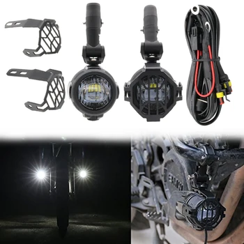 

Set Motorcycle Universal Assemblie Driving Lamp 40W LED Auxiliary Fog Light For BMW R1200GS/ADV/F800GS F650FS/ K1600 /F700GS