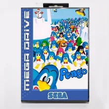 Pengo 16 бит MD карточная игра с коробку для Sega megadrive/Genesis