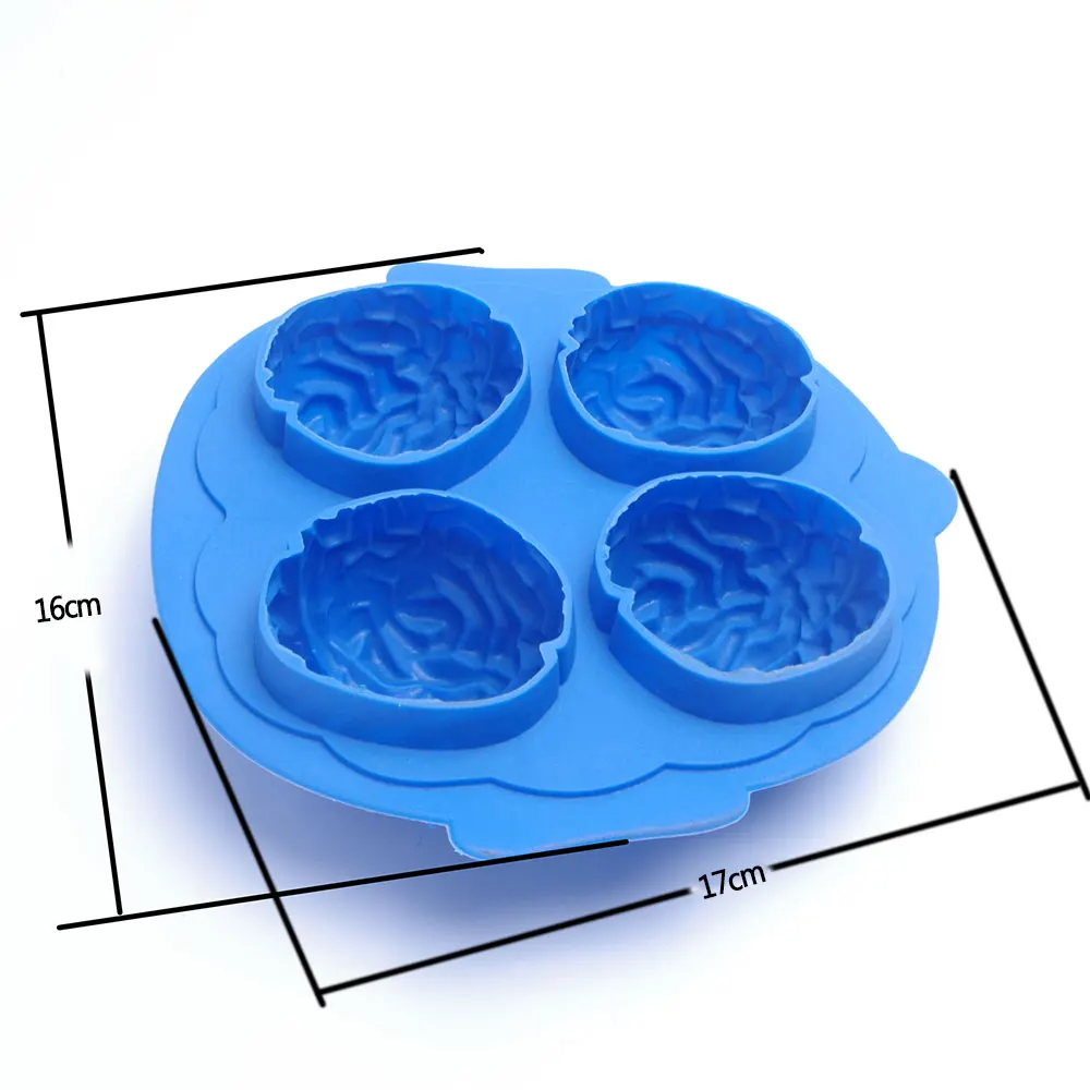 Забавные формы мозгов замороженные кубики льда креативные Печенье Шоколадный Силиконовый поднос плесень бар вечерние аксессуары для кухни