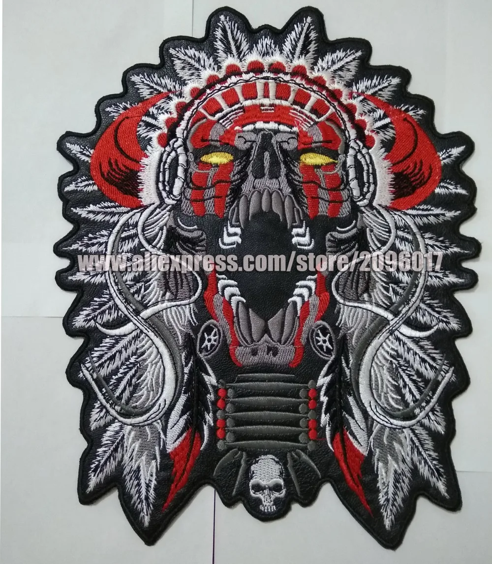 

PU Motorcycle Indian Patches Badges for Clothing Jacket Vest Biker badges Iron on Embroidered Patches labels Free Ride Sticker