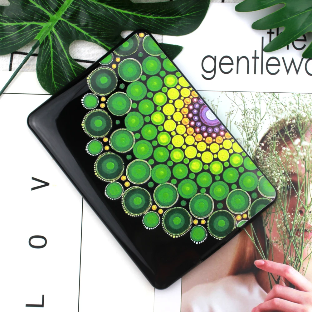 

TPU soft print cover for Amazon kindle paperwhite 6 6'' ereader protective skull print case+screen protector