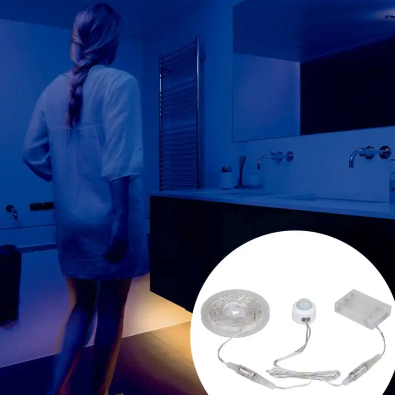 

1m/1.5m Lamp Bedroom Night Lighting Lamps Infrared Light Wake-Up Lighting Dual Induction with Battery Box USB