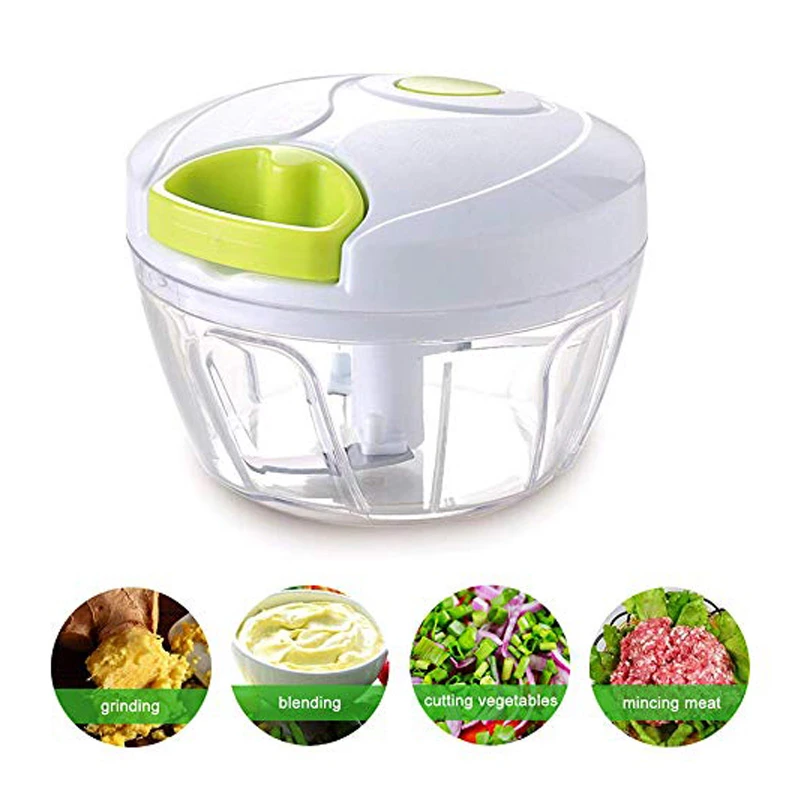 Manual Food Chopper Processor For Onion Garlic Lettuce Tomato, Hand