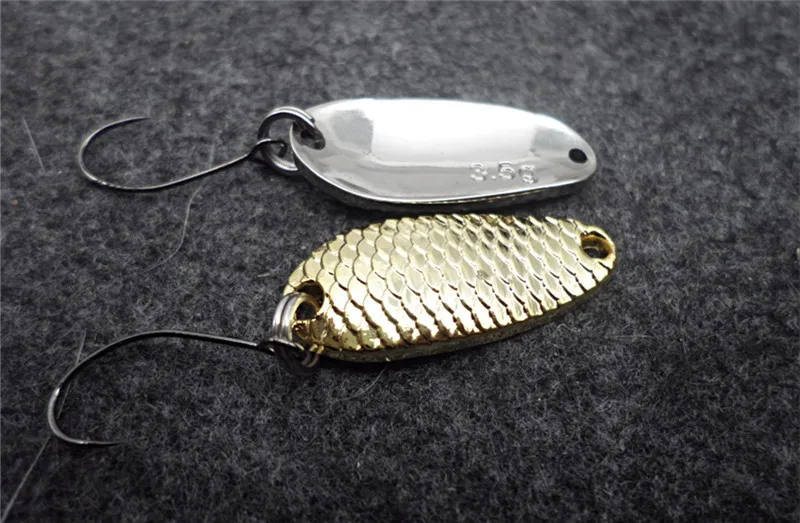 Gold Metal Sequins Fishing Lure Spoon Lure Noise Paillette Hard Baits Treble Hook Pesca Fishing Tackle