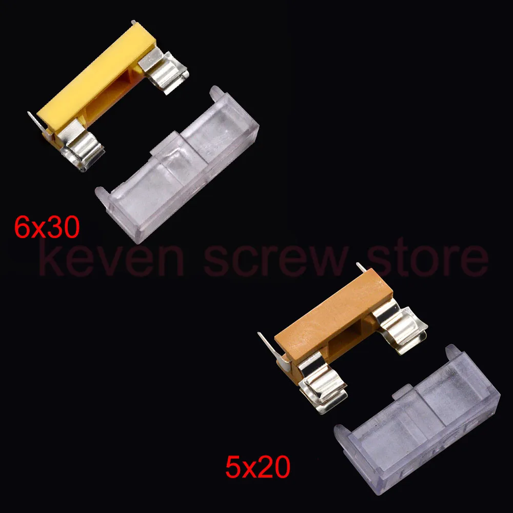 5*20mm 6*30mm glass fuse holder transparent holder with transparent cover fuse