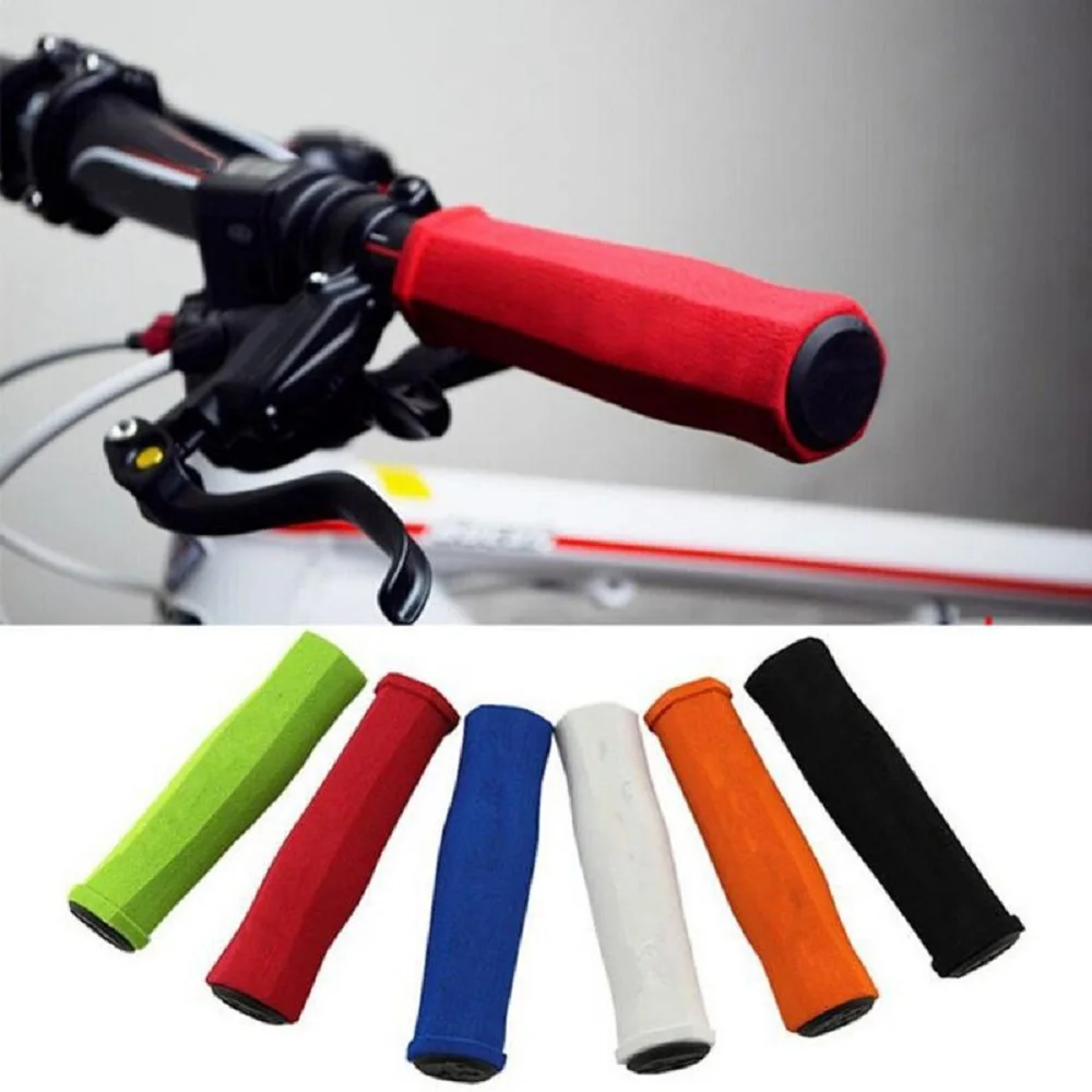 Велосипедные ручки силиконовые губчатые накладки на ручки Анти-занос, удар-поглощающие мягкие велосипедные ручки Ultraight велосипедный руль 1 пара