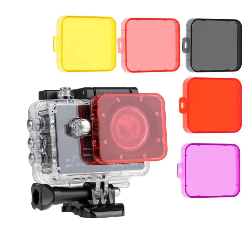 

New Clownfish Diving Lens UV Filter Case Lens Cap Cover For SJCAM SJ5000 Sport Camera SJ5000X Wifi SJ5000 + PLUS Action Camera