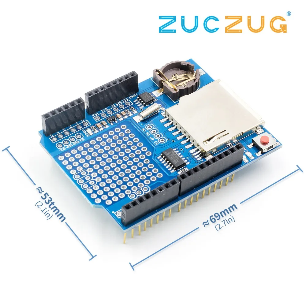 

New Data Module Logging Shield SD Card Data Recorder Shield V1.0 For Arduino UNO SD Card